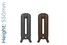 CA-PE550-TH - Carron Peerless 2 Column Cast Iron Radiator H550mm x W2806mm CA-PE550-TH - Carron Peerless 2 Column Cast Iron Radiator H550mm x W2806mm